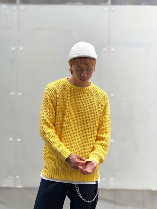  18FW-MP036 / SAUSALITO ワッフルニット / イエロー