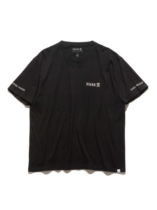 ROARK REVIVAL RTJC700 / "OPEN ROADS OPEN MINDS" TEE / BLACK