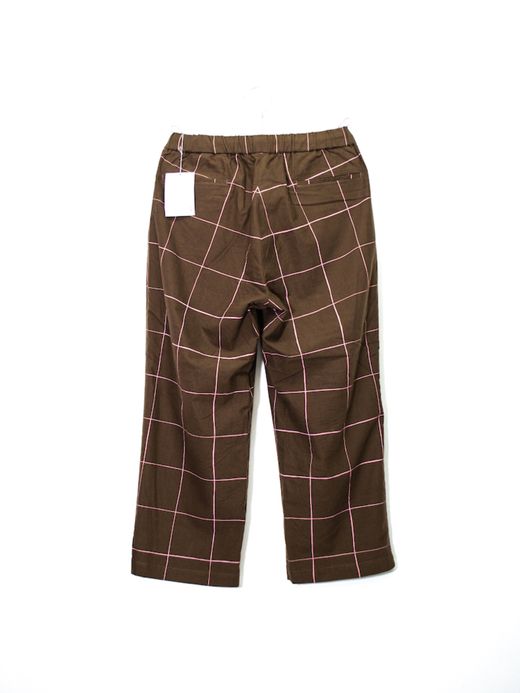 S.F.C SFCFW21P03 / WIDE PANTS (CHECK) / CHOCOLATE/PINK CHECK