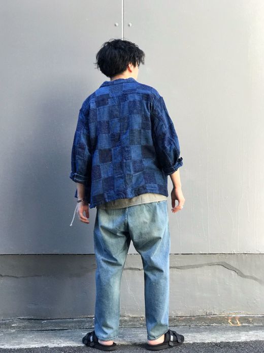 ANACHRONORM AN074-INDG / PATCH WORK COVERALL SHIRT / INDIGO