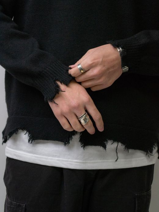 VOO VOO-SPG-068 / JAGGED KNIT / BLACK