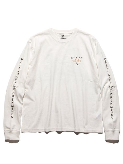 ROARK REVIVAL RLTJ602 / "OPEN ROADS" L/S TEE / WHITE