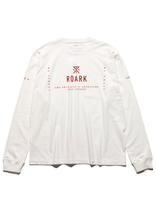 ROARK REVIVAL RLTJ600 / "SEEK&EXPLORE" L/S TEE / WHITE