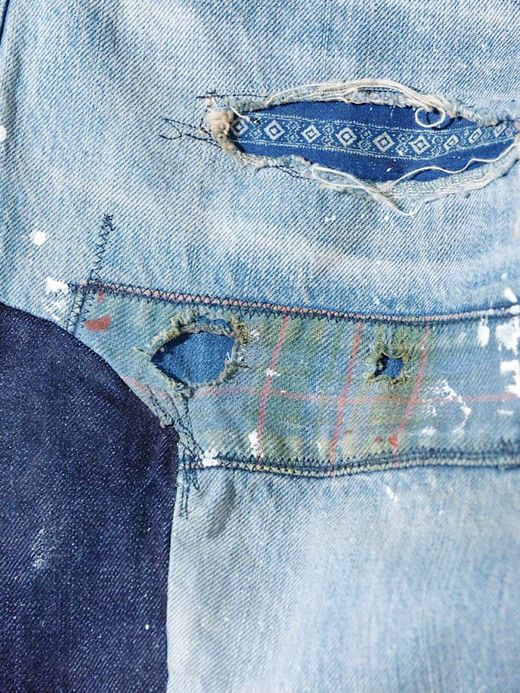 ANACHRONORM AN089 / 20AW PATCHWORK REMAKE DENIM PANTS / INDIGO