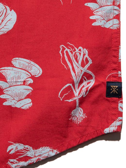 ROARK REVIVAL RW435 / "SEAFOOD STEW" WOVEN / RED
