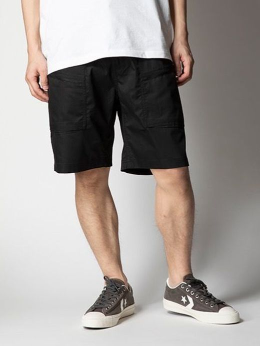 ROARK REVIVAL RSJ700 / HERRINGBONE ST NEW BAKER SHORTS / BLACK