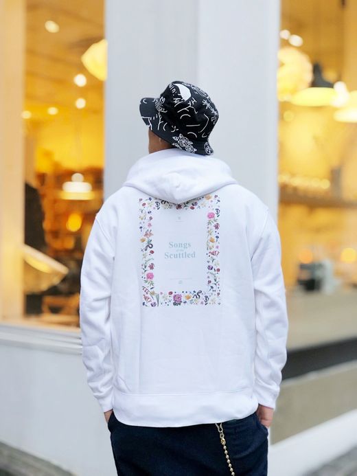 ROARK REVIVAL RSWJ570 / "WILDFLOWER" P/O HOODED SWEAT / WHITE