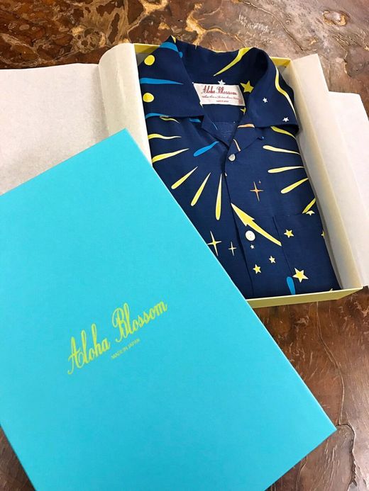 THE UNION Aloha Shirts Made By Aloha Brossam / navy