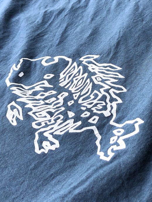  JM19SS042 / BRONZE AGE SQUARE TEE / NAVY