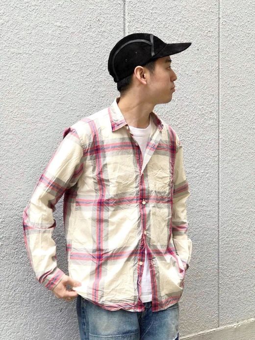 Spinner Bait 305TBC / タイプライタービッグチェックオグリシャツ / ホワイト