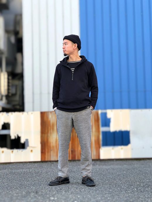 fulton SPN001 / "HIGH LINE" BOMBER HEAT HOODIE / BLACK