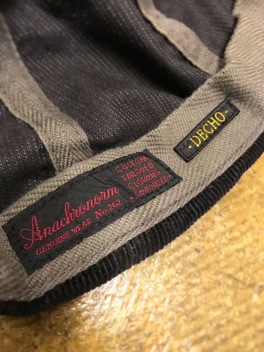 ANACHRONORM Corduroy Leather Buckle Cap / black