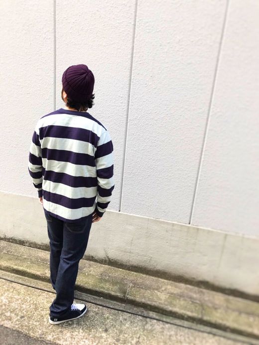 NECESSARY or UNNECESSARY Rugby L/S / navy-border