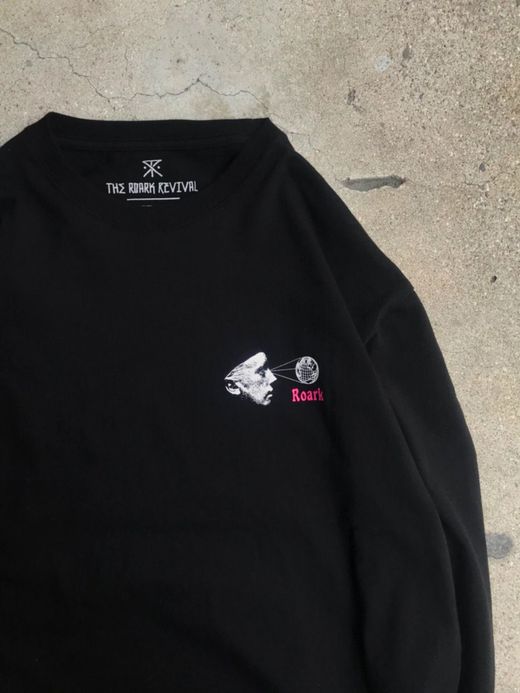 ROARK REVIVAL RLTJ601 / "WORDLY VIEW" L/S TEE / BLACK