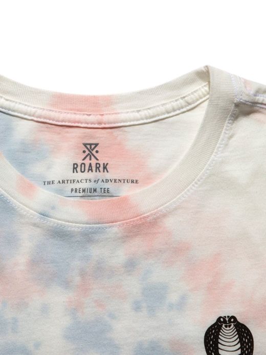 ROARK REVIVAL RT807 / SNAKE CHARMER TIEDYE TEE / GREY BLUE