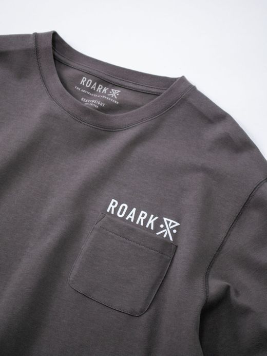 ROARK REVIVAL RLTJHW701 / "LOGO" 9.3oz H/W L/S POCKET TEE / BLACK