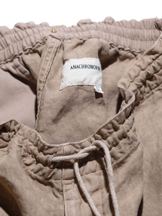 ANACHRONORM AN096 / LINEN TAPERED EASY PANTS / BEIGE