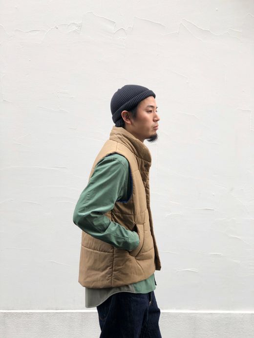 VOO VOO-930 / WAXED BALLOON VEST / BEIGE