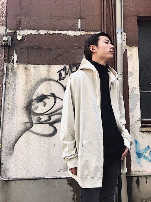 ALDIES Ultra Large Zip Parka / oatmeal