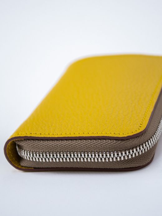 ITUAIS MONTADO NECK MINI WALLET / YELLOW/GREIGE