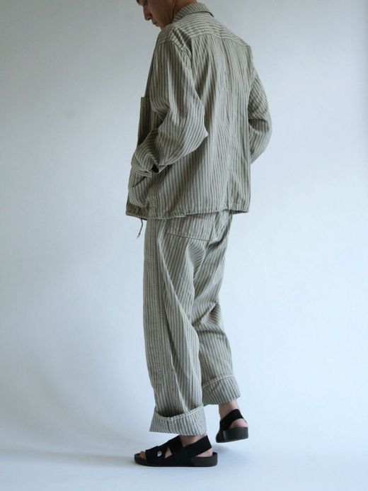 ANACHRONORM AN099 / DOUBLE KNEE PAINTER PANTS / HICKORY STRIPE