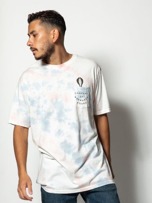 ROARK REVIVAL RT807 / SNAKE CHARMER TIEDYE TEE / GREY BLUE