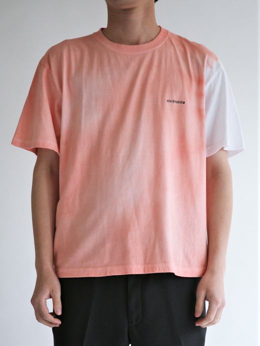 ANACHRONORM AN069 / SLEEVE TIE DYE T-SHIRT / PINK