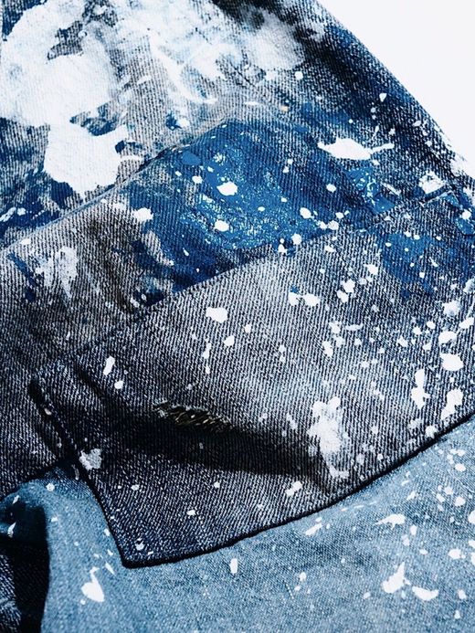 ANACHRONORM AN070 / PAINT REMAKE DENIM PANTS / INDIGO
