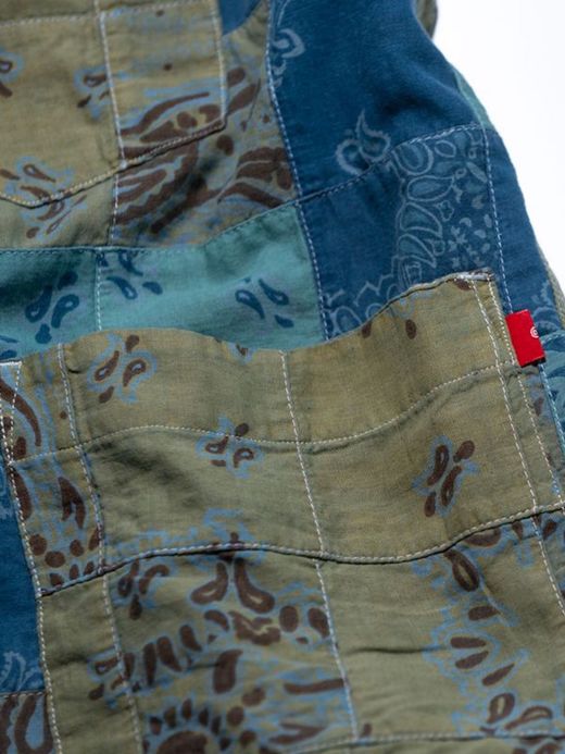 ANACHRONORM AN106 / S/S PATCH WORK COVERALL SHIRT / B.GRAY