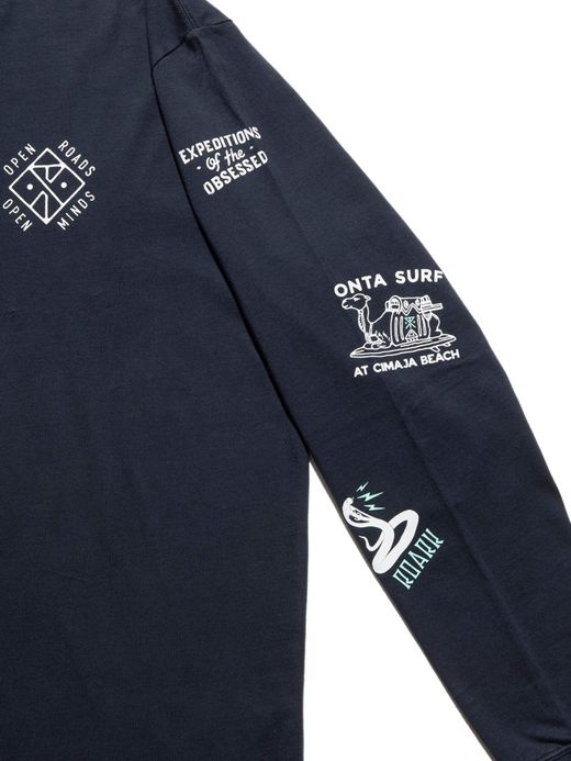 ROARK REVIVAL RLTJ604 / "WILDLIFE" L/S TEE / NAVY