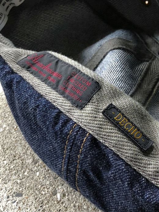 ANACHRONORM ANDC-043 / DENIM BALL CAP / INDIGO×GOLD ST.