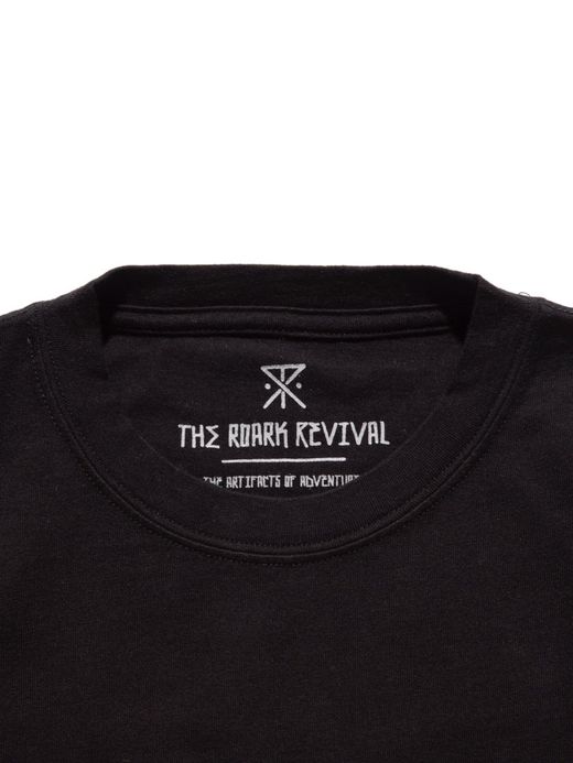ROARK REVIVAL RTJD602 / "WORDLY VIEWS" TEE / BLACK