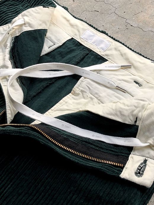 e.sen esenfw19p04 / THOMAS / DARK EMERALD CORDUROY