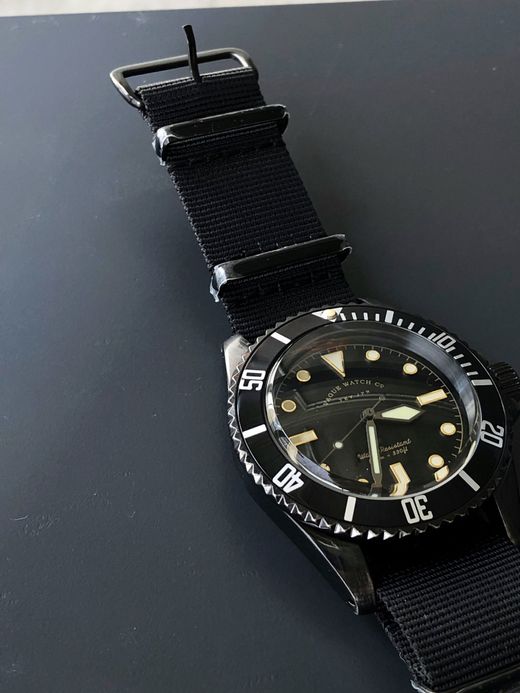 VAGUE WATCH CO. BS-L-001 / BLK SUB / OLIVE/BLACK