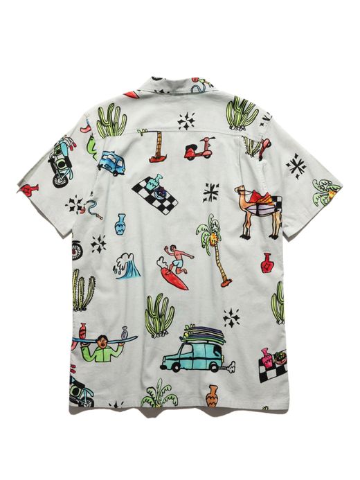ROARK REVIVAL RW538 / ALWAYS RIGHT S/S WOVEN / OFF WHITE