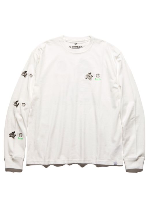 ROARK REVIVAL RLTJ601 / "WORDLY VIEW" L/S TEE / WHITE
