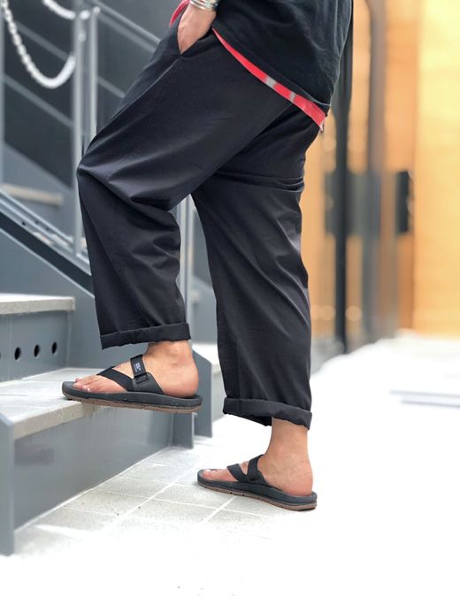 LIFT UP FTF-009 / COTTON/TENCEL TUCK PANTS / BLACK