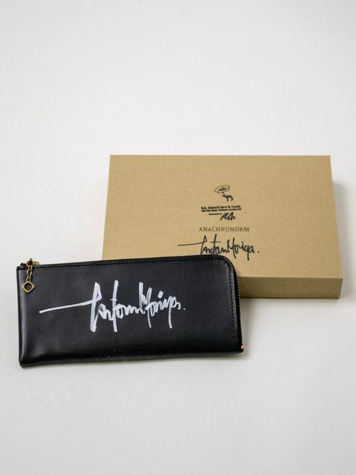 ANACHRONORM ANBB028-STCL / STENCIL COIN CASE LONG / BLACK