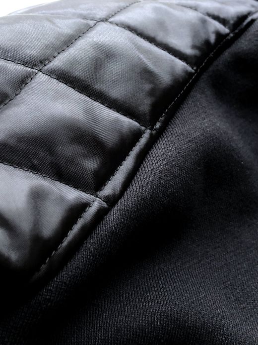 VOO VOO-950 / QUILT HOODY / BLACK