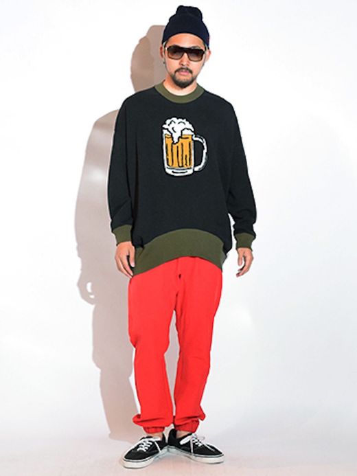 ALDIES A1902720 / BEER FUNNY SWEAT / BLACK