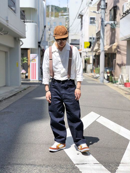 VOO Suspenders Thick 5P / indigo
