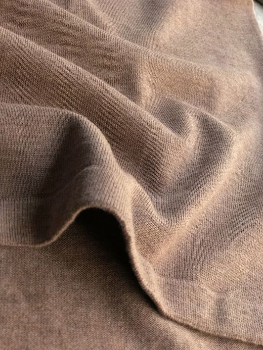 ROTOTO R7006 / MELANGE COTTON POCKET KNIT S/S / L.BROWN