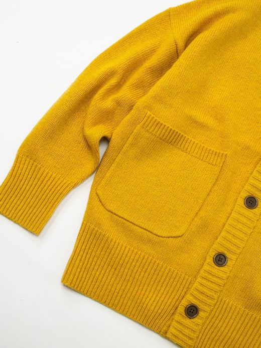 VOO VOO-1062 / FAT RIB CARDIGAN / Mustard