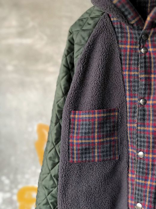 VOO VOO-888 / EXCEL BENCH COAT / CHARCOAL CHECK