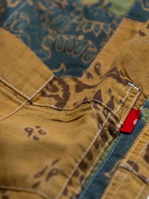 ANACHRONORM AN106 / S/S PATCH WORK COVERALL SHIRT / B.BEIGE