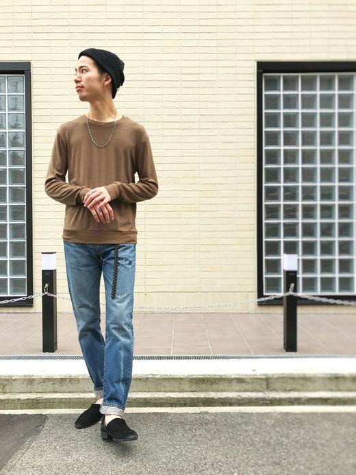 ANACHRONORM Washed Denim Slim Jeans / indigo