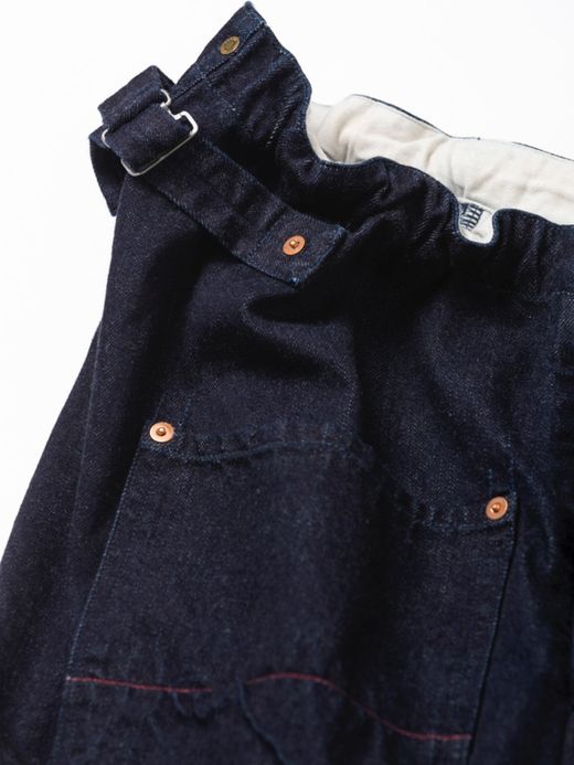 ANACHRONORM AN120 / CINCHBACK DENIM EASY PANTS / INDIGO ONE WASH