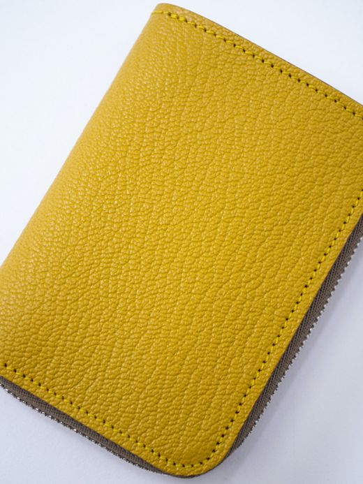 ITUAIS MONTADO NECK MINI WALLET / YELLOW/GREIGE