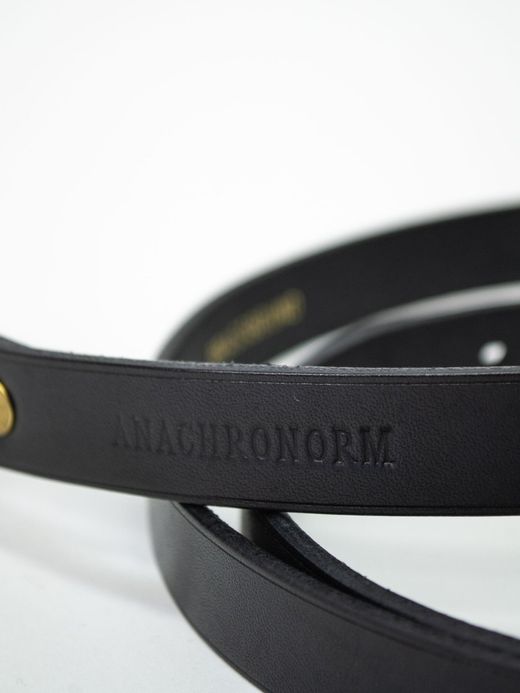 ANACHRONORM ANBB-020 / LEATHER BELT（NALLOW / LONG）/ BLACK