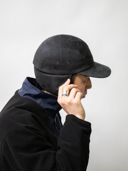  MP0W1004 / MICRO SUEDE EAR FLAP CAP / BLACK